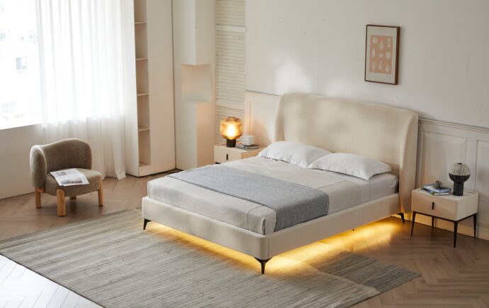 מיטה דגם מרסיי - שמנת + מזרן מתנה