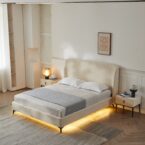 מיטה דגם מרסיי - שמנת + מזרן מתנה