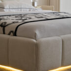 מיטה דגם סילבר - שמנת בד טדי + מזרן במתנה