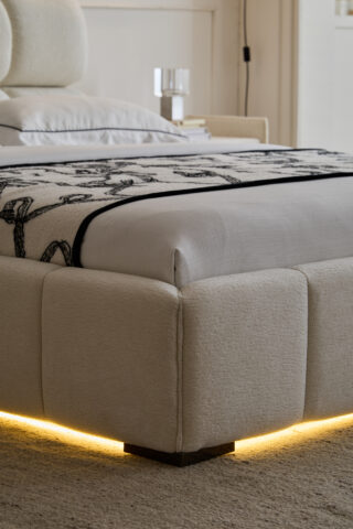 מיטה דגם סילבר - שמנת בד טדי + מזרן במתנה