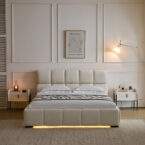 מיטה דגם סילבר - שמנת בד טדי + מזרן במתנה