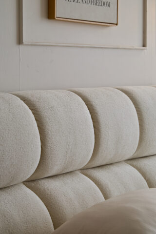 מיטה דגם סילבר - שמנת בד טדי + מזרן במתנה