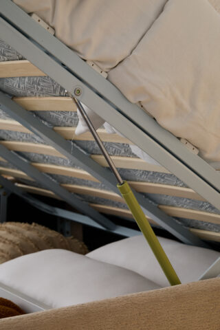 מיטה דגם עדן - סהרה בד טדי + ארגז מצעים ומזרן מתנה