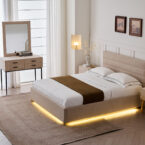 מיטה דגם עדן - סהרה בד טדי + ארגז מצעים ומזרן מתנה