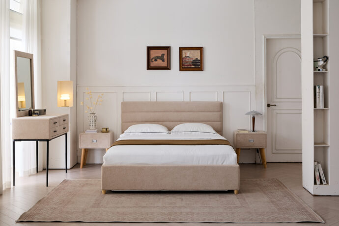 מיטה דגם עדן - סהרה בד טדי + ארגז מצעים ומזרן מתנה