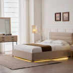 מיטה דגם עדן - סהרה בד טדי + ארגז מצעים ומזרן מתנה