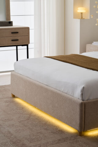 מיטה דגם עדן - סהרה בד טדי + ארגז מצעים ומזרן מתנה