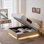 מיטה דגם עדן - סהרה בד טדי + ארגז מצעים ומזרן מתנה