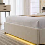 מיטה דגם עדן - שמנת בד טדי + ארגז מצעים ומזרן מתנה