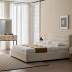 מיטה דגם עדן - שמנת בד טדי + ארגז מצעים ומזרן מתנה