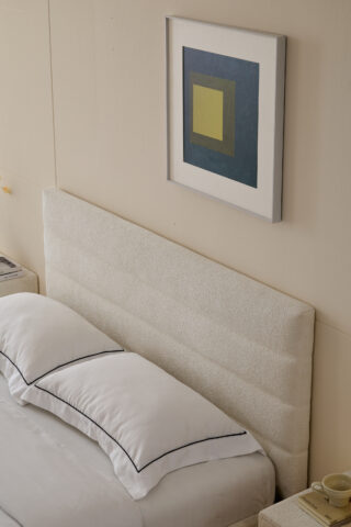 מיטה דגם עדן - שמנת בד טדי + ארגז מצעים ומזרן מתנה