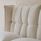 מיטה דגם פריז - שמנת בד טדי + מזרן במתנה