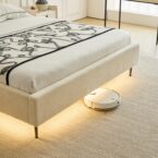 מיטה דגם רויאל - שמנת בד טדי + מזרן במתנה