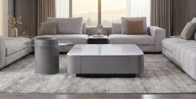 שולחן סלון דגם טאו אפור