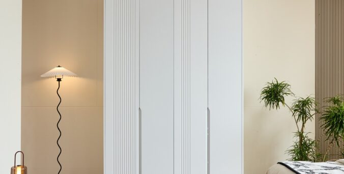 ארון דגם טופז - 4 דלתות גוון לבן