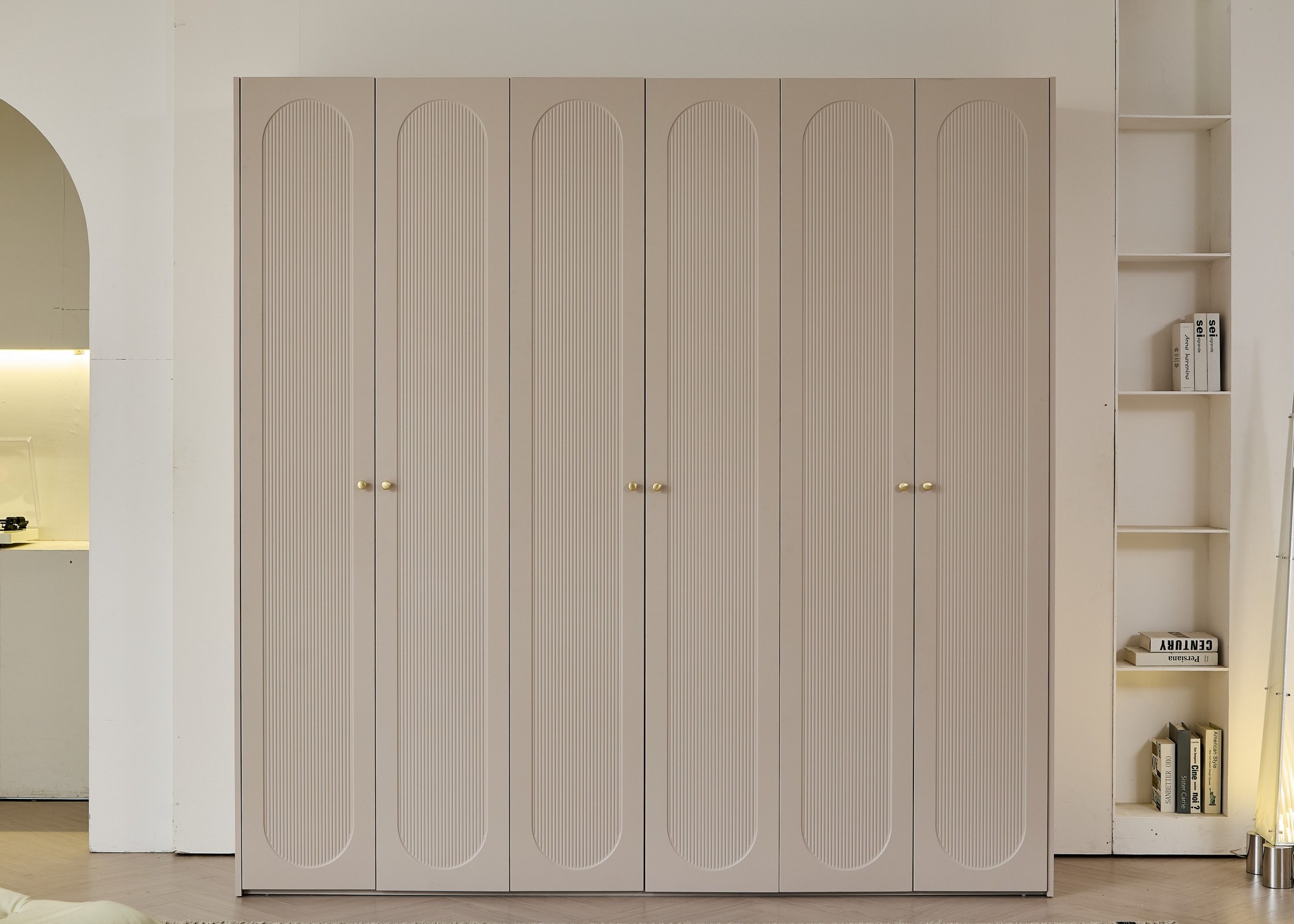 ארון דגם אופל - 6 דלתות גוון סהרה