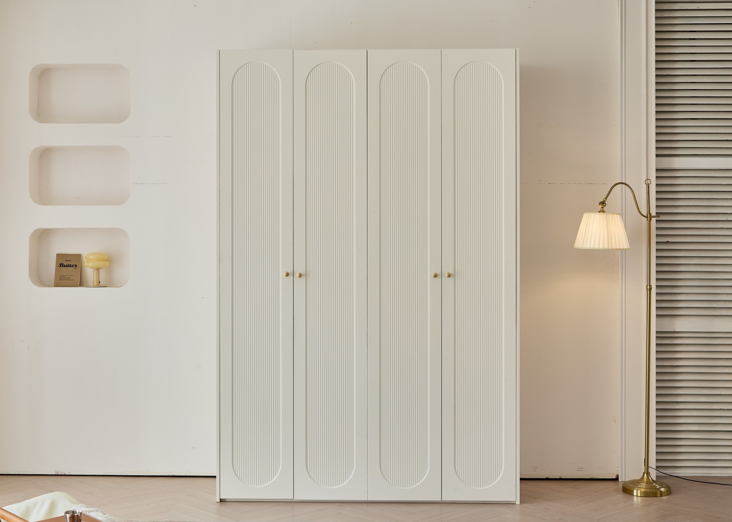 ארון דגם אופל - 4 דלתות גוון שמנת