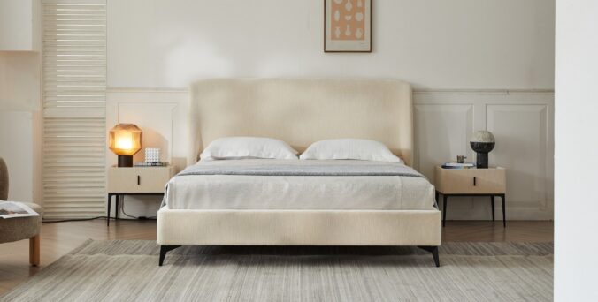 מיטה דגם מרסיי - שמנת + מזרן מתנה