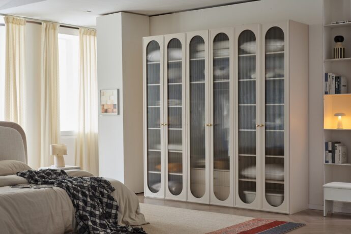 ארון דגם אגם 6 דלתות בגוון סהרה + תאורה