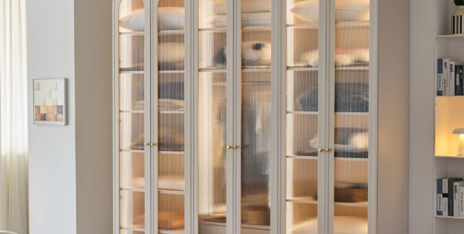 ארון דגם אגם 6 דלתות בגוון סהרה + תאורה