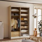 ארון הזזה דגם לין 2 דלתות בגוון שמנת 160/240