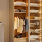 ארון הזזה דגם לין 2 דלתות בגוון שמנת 160/240