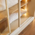 ארון הזזה דגם לין 2 דלתות בגוון שמנת 160/240