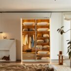 ארון הזזה דגם לין 2 דלתות בגוון שמנת 160/240