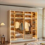 ארון הזזה דגם לין 2 דלתות בגוון שמנת 240/240