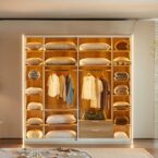 ארון הזזה דגם לין 2 דלתות בגוון שמנת 240/240