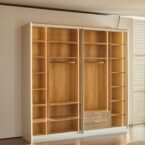 ארון הזזה דגם לין 2 דלתות בגוון שמנת 240/240