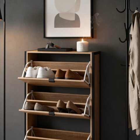 ארון נעליים דגם אורן גוון אלון