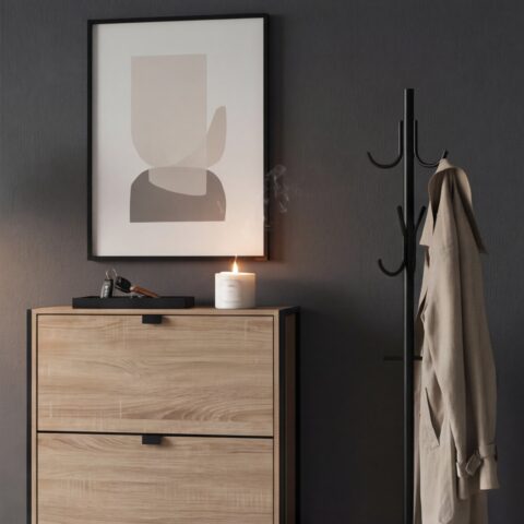 ארון נעליים דגם אורן גוון אלון