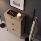 ארון נעליים דגם אורן גוון אלון