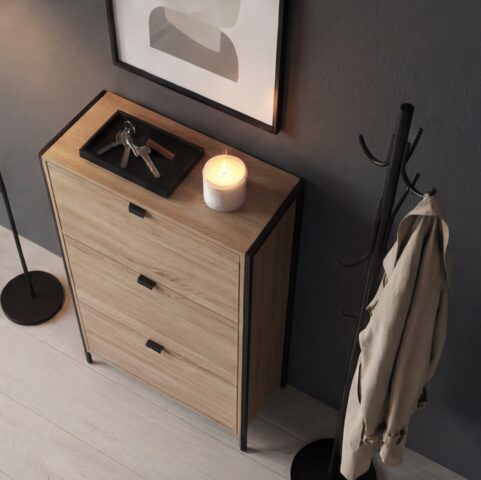 ארון נעליים דגם אורן גוון אלון