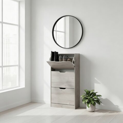 ארון נעליים דגם איתן בגוון אפור