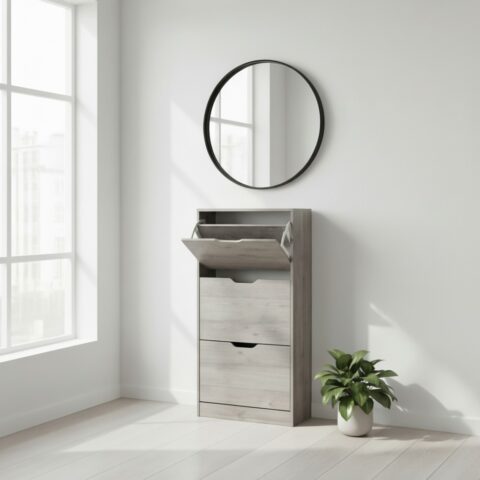 ארון נעליים דגם איתן בגוון אפור