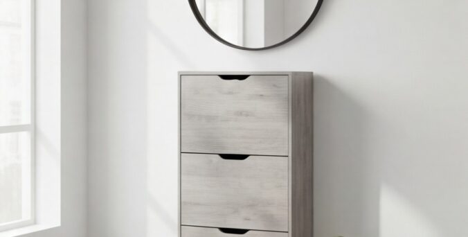 ארון נעליים דגם איתן בגוון אפור