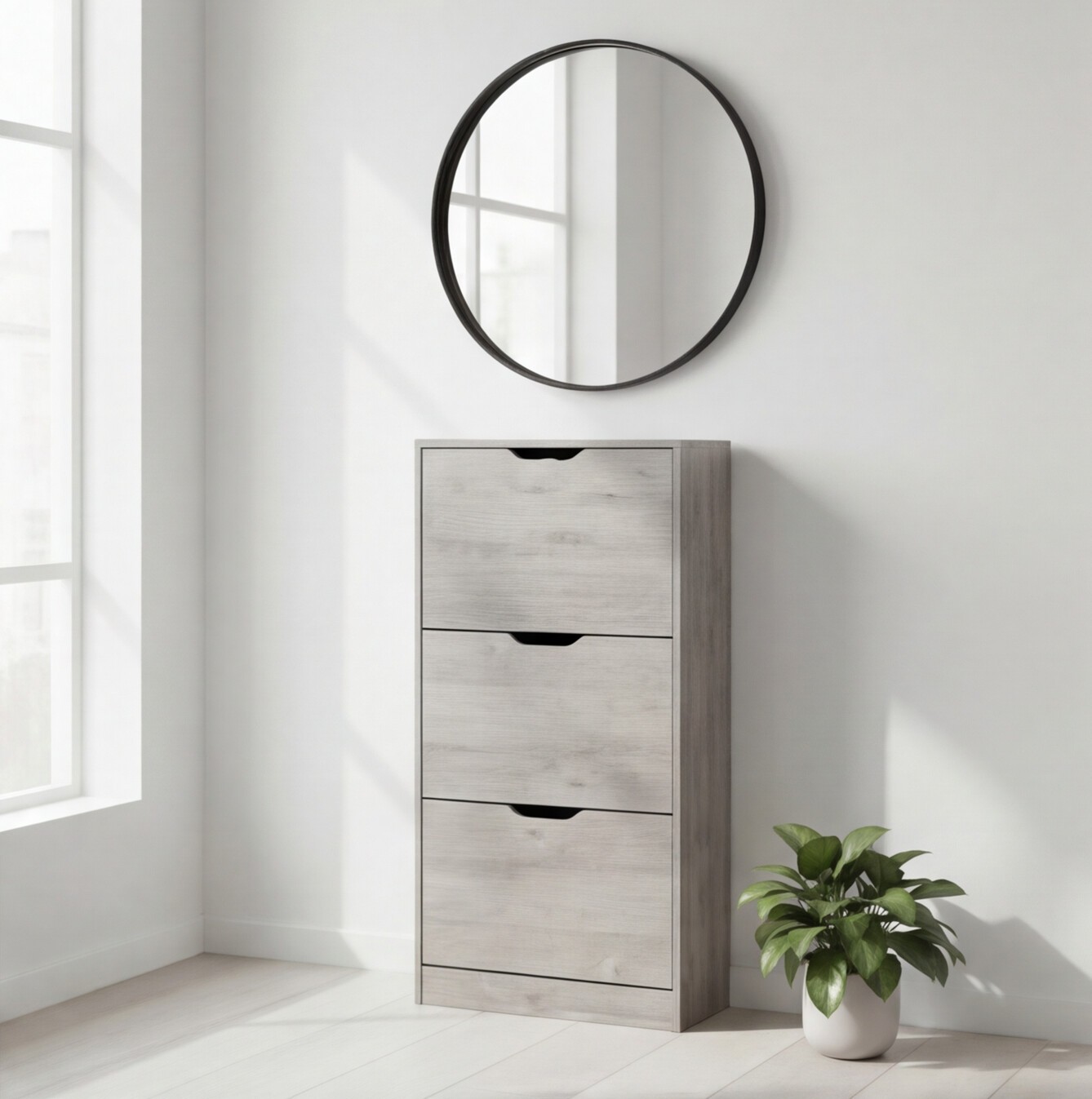 ארון נעליים דגם איתן בגוון אפור