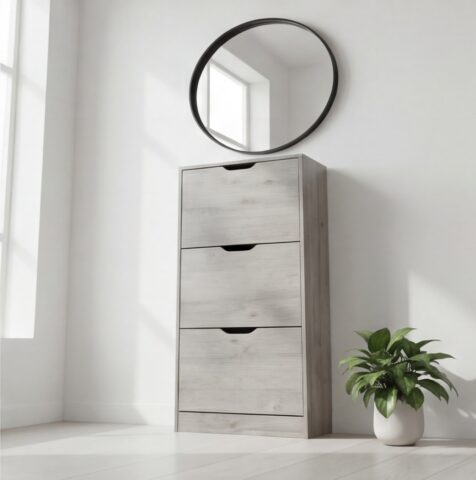 ארון נעליים דגם איתן בגוון אפור