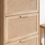 ארון נעליים דגם איתן בגוון אלון + ראטן