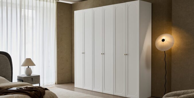 ארון דגם קאי 6 דלתות בגוון שמנת