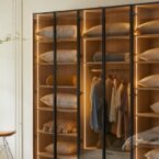 ארון דגם רז 6 דלתות בגוון טרוורטין + תאורה