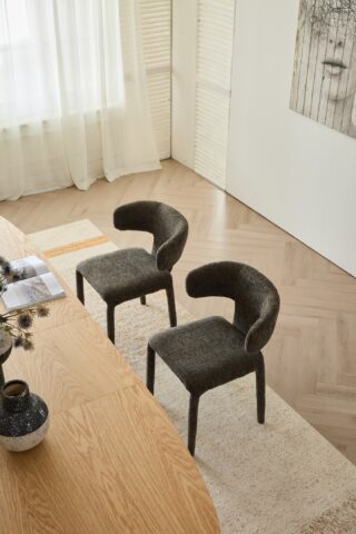 כיסא דגם לורן אפור כהה