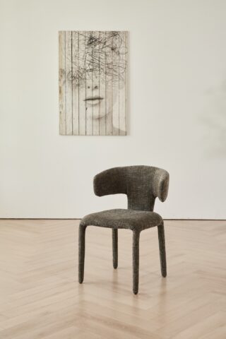 כיסא דגם לורן אפור כהה