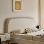 מיטה דגם ונציה - שמנת FABRIC + מזרן מתנה