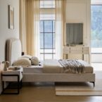 מיטה דגם ונציה - שמנת FABRIC + מזרן מתנה