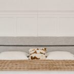 Prague model bed - gray FABRIC + free mattress