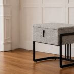 Prague model bed - gray FABRIC + free mattress