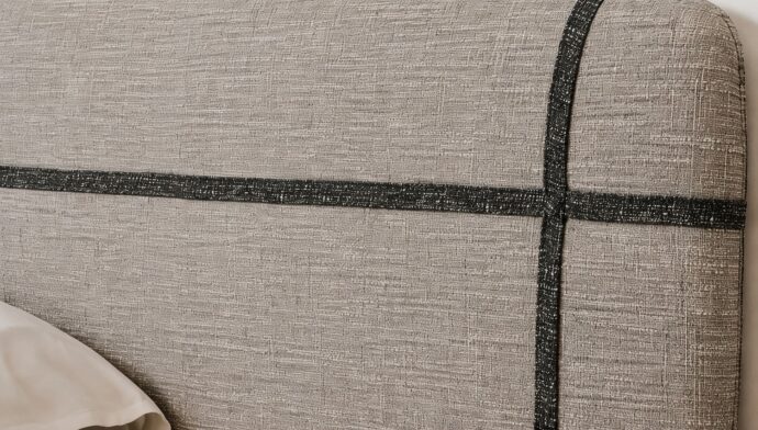 Prague model bed - gray FABRIC + free mattress